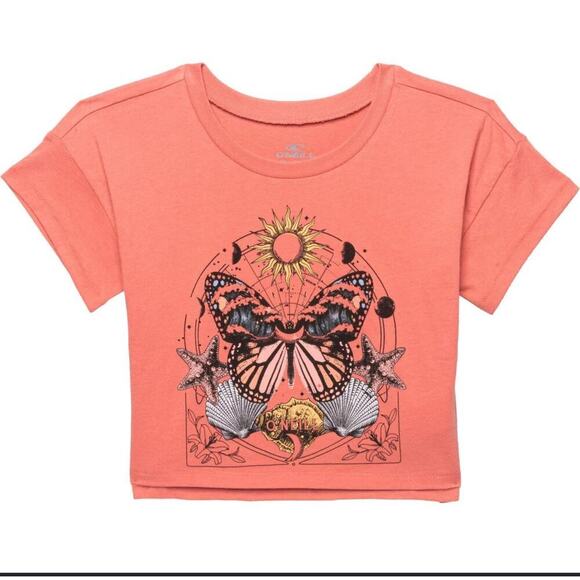 O'Neill Tops - O’Neill Graphic Tee Shirt Women's‎ Medium Celestial Whimsigoth Seashell Moon